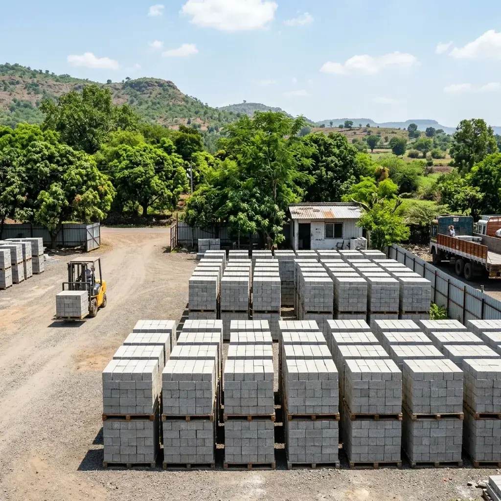 Eco friendly building materials supplier storage yard