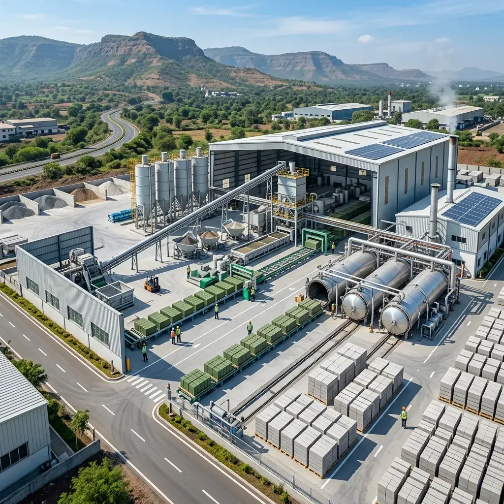 Advanced AAC Block Plant Rendering